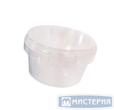 Контейнер под пресервы и мёд, 80мл, d 69мм, h 39мм, "банка", прозрачная, контрольный замок, ПП