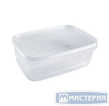 Контейнер под пресервы и мёд, 1000мл, прямоугольная, 182х124х62мм, прозрачная, ПП