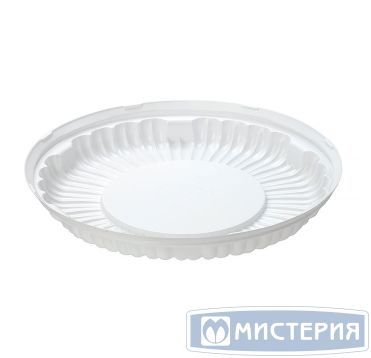 Упаковка для торта [дно] d245хh24[d208хh14] мм, бел., ПС, 250 шт/кор "Комус" 250 шт/упак РОССИЯ Т-195Д (Т)