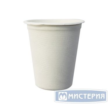 Стакан одноразовый 310 мл, бел., сах. тростник, 50 шт/упак "GREEN MYSTERY" 1 000 шт/кор КИТАЙ TM-C002