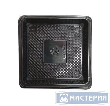 Упаковка для торта [дно] 90х90х5 [80х80х5] мм, черн., ПЭТ, 960 шт/кор "Kado-Prim" РОССИЯ КД-504Д черн.