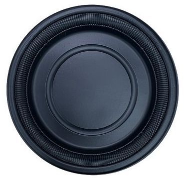 Тарелка одноразовая мелкая d180 мм, черн., кукурузный крахмал, 50 шт/упак 500 шт/кор РОССИЯ