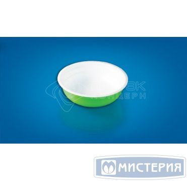 Контейнер-миска для супа 370 мл, d-135мм, h-45 мм светлозеленая