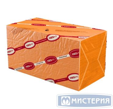 Салфетки 240х240 мм 1-сл., оранж., бум., 400 шт/упак "Roshy" 12 упак/кор РОССИЯ R-S1-400L / оранж.