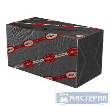 Салфетки 240х240 мм 1-сл., черн., бум., 400 шт/упак "Roshy" 18 упак/кор РОССИЯ R-S1-400L / черн.