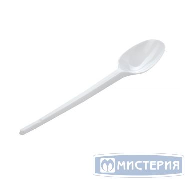 Пластиковая ложка чайная компактная, 125 мм, белая
