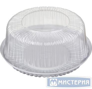 Упаковка для торта [крышка] d222хh129[d208хh114] мм, прозр., ОПС, 250 шт/кор "Комус" 250 шт/упак РОССИЯ Т-195К