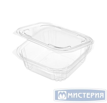Контейнер 750 мл 1-секц. 170х165х54 мм, неразъем.крышка, прозр., ОПС, 375 шт/кор "Комус" 375 шт/упак РОССИЯ РКСП-750 (ОП) (ТТ)