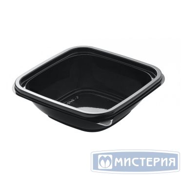 Контейнер 250 мл 1-секц. 124,5х124,5х38,4 мм, без крышки, черн., ПЭТ, 50 шт/упак "Upax-Unity" 1 000 шт/кор РОССИЯ С-12/12-250 черн