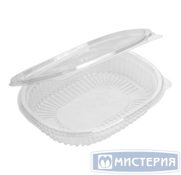 Контейнер 250 мл, овальный, 159х130х30мм, ЭКОНОМ, прозрачный