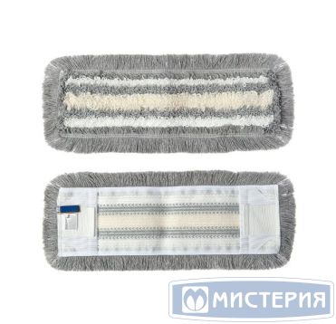 Моп плоский 500х130 мм, ухо+карман, бел., микрофибра+х/б "HQ Profiline" 30 шт/кор КИТАЙ 75592 / 77007