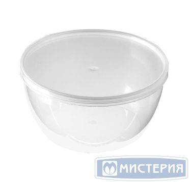 Контейнер для пресервов 360 мл, d112хh55 мм, форма "Банка", контр. замок, крышка в компл., прозр., ПП, 216 шт/кор "Aerosnab" 216 шт/упак РОССИЯ 1230П