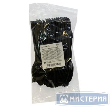 Ложка одноразовая 173,5 мм, черн., ПП, 50 шт/упак 1 000 шт/кор РОССИЯ 4033