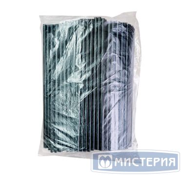 Трубочки для коктейлей 240 мм, d8 мм, черн., пласт. прямые, 250 шт/упак 20 упак/кор БЕЛАРУСЬ -