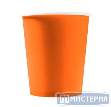 Стакан бумажный 250 мл 1 сл., d80 мм, оранж., карт., 50 шт/упак 1 400 шт/кор РОССИЯ HB80-280-111397
