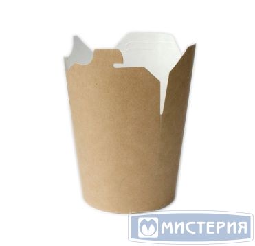 Коробка для лапши 450 мл, d103хh97 мм, крафт, карт., 50 шт/упак 500 шт/кор РОССИЯ