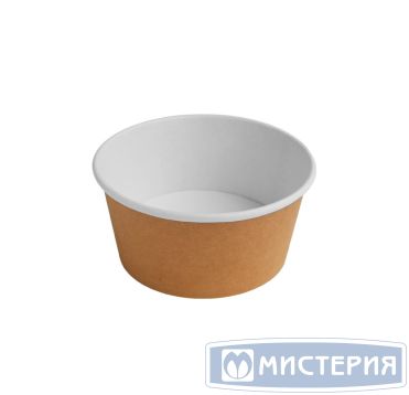 Контейнер 750 мл, d150хh60 мм, без окна, без крышки, крафт, карт., 500 шт/кор 50 шт/упак РОССИЯ S2-kr