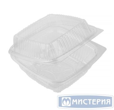 Контейнер 1250 мл 1-секц. 173х167х81 мм, неразъем.крышка, прозр., ПЭТ, 300 шт/кор "ПолиЭр" 300 шт/упак РОССИЯ Сп-173 1250