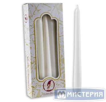 Свечи античные d22хh240 мм, без дизайна, бел., 10 шт/упак 20 упак/кор РОССИЯ 001901/001931