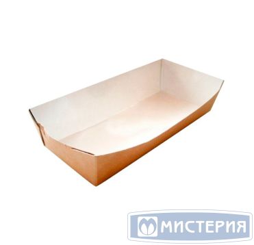 Лоток [короб] для фастфуда 190х85х42 мм, крафт-бел., карт., 800 шт/кор "OSQ" Tray 800 800 шт/упак РОССИЯ TRAY 800