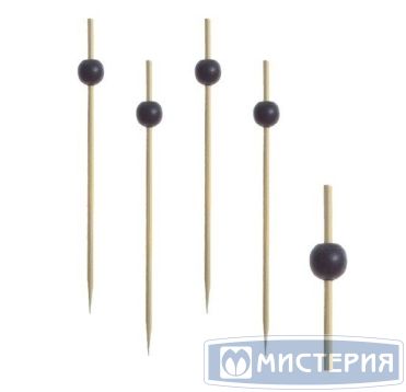 Пика 70 мм, диз. "Черная жемчужина", черн., бамбук, 100 шт/упак 40 упак/кор КИТАЙ