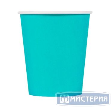 Стакан бумажный 250 мл 1 сл., d80 мм, бирюз., карт., 50 шт/упак 1 400 шт/кор РОССИЯ HB80-280-111379