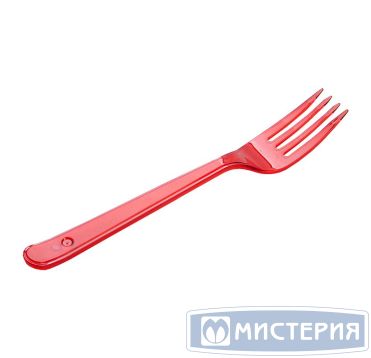 Вилка одноразовая Кристалл 180 мм, красн., ПС, 50 шт/упак 2 500 шт/кор РОССИЯ 4009Кр