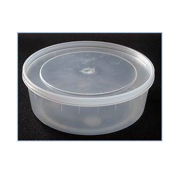 Контейнер для пресервов/мёда, 500мл, круглый, d 145мм, h 52мм, "банка", прозрачный, ПП