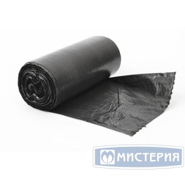 Мешок для мусора 30 л, 47х57 см, 5,5 мкм, черн., ПНД, 50 шт/рул 50 рул/кор РОССИЯ