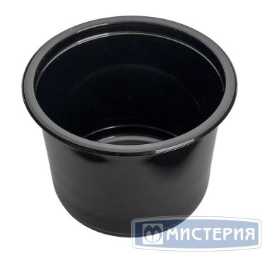 Контейнер 500 мл 1-секц. d115хh82,6 мм, без крышки, черн., ПП, 50 шт/упак 500 шт/кор РОССИЯ